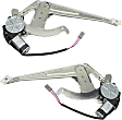 Front, Driver and Passenger Side Power Window Regulator, With Motor