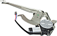 Front, Driver and Passenger Side Power Window Regulator, With Motor
