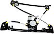 Front and Rear, Driver Side Window Regulators, Power, with Motor