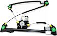Front and Rear, Driver Side Window Regulators, Power, with Motor