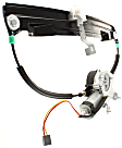 Front and Rear, Driver Side Window Regulators, Power, With Motor