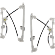 Front, Driver and Passenger Side Power Window Regulator, Without Motor
