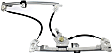 Front, Driver and Passenger Side Power Window Regulator, Without Motor