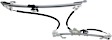 Front, Driver and Passenger Side Power Window Regulator, Without Motor