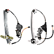 Front and Rear, Passenger Side Window Regulators, Power, With Motor