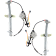 Front, Driver and Passenger Side Power Window Regulator, With Motor