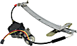 Front, Driver and Passenger Side Power Window Regulator, With Motor