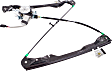 Front, Driver and Passenger Side Power Window Regulator, With Motor