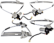 Front and Rear, Driver and Passenger Side Power Window Regulator, With Motor