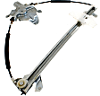 Front, Driver and Passenger Side Power Window Regulator, With Motor