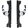 Front, Driver and Passenger Side Power Window Regulator, With Motor