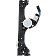 Front, Driver and Passenger Side Power Window Regulator, With Motor