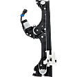 Front, Driver and Passenger Side Power Window Regulator, With Motor