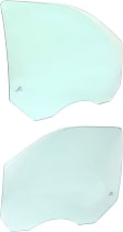 Front, Driver and Passenger Side Door Glasses, Green Tint, Replaces NAGS No. DD10464 GTNN, DD10465 GTNN