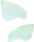 Front, Driver and Passenger Side Door Glasses, Green Tint, Replaces NAGS No. DD09522 GTNN, DD09523 GTNN