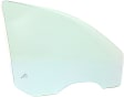 Front, Driver and Passenger Side Door Glasses, Green Tint, Replaces NAGS No. DD09522 GTNN, DD09523 GTNN