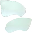 2005-2014 Ford Mustang - Front, Driver and Passenger Side Door Glasses, Green Tint, Replaces NAGS No. DD10696 GTNN, DD10697 GTNN