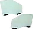 Front, Driver and Passenger Side Door Glasses, Green Tint, Replaces NAGS No. DD12393 GTYN, DD12394 GTYN