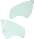 Front, Driver and Passenger Side Door Glasses, Green Tint, Replaces NAGS No. DD12053 GTNN, DD12054 GTNN