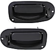 Rear, Driver and Passenger Side Interior Door Handles, Textured Black, Without Door Lock Hole, Extended Cab Pickup