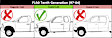 Rear, Driver and Passenger Side Interior Door Handles, Textured Black, Without Door Lock Hole, Extended Cab Pickup