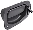 Rear, Driver and Passenger Side Interior Door Handles, Textured Black, Without Door Lock Hole, Extended Cab Pickup