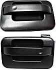 Rear, Driver and Passenger Side Textured Black Exterior Door Handle, Without Key Hole