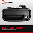 Rear, Driver and Passenger Side Textured Black Exterior Door Handle, Without Key Hole