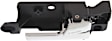 Rear, Driver and Passenger Side Interior Door Handles, Chrome, with Door Lock Button, Sedan