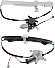 Rear, Driver and Passenger Side Power Window Regulator, With Motor