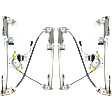 Rear, Driver and Passenger Side Power Window Regulator, With Motor