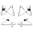 Extended Cab Pickup Front and Rear, Driver and Passenger Side Power Window Regulator, With Motor