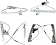Extended Cab Pickup Front and Rear, Driver and Passenger Side Power Window Regulator, With Motor
