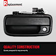 Rear, Driver and Passenger Side Smooth Black Exterior Door Handle, Without Key Hole