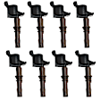 Ignition Coils, Set Of 8, For Models with Brown Coil Boots