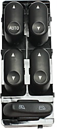 2002-2003 Ford Explorer - Front, Driver and Passenger Side Window Switches, Black, 1-Button and 5-Button