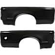 Rear, Driver and Passenger Side Truck Bedside Panels, Primed, Outer Panel, with Tail Light Provision, 8 Ft. Bed (Long Bed), For Models With Single Rear Wheels