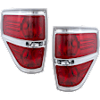 Driver and Passenger Side Tail Lights, Without bulb(s), Halogen