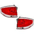Driver and Passenger Side Halogen Tail Lights, with Bulbs, CAPA Certified
