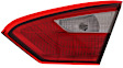 Passenger Side, Inner and Outer Tail Lights, with Bulb, Halogen, Mounts on Trunk Lid