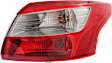 Passenger Side, Inner and Outer Tail Lights, with Bulb, Halogen, Mounts on Trunk Lid