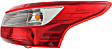 2012 Ford Focus - Passenger Side, Inner and Outer Halogen Tail Light, With bulb(s), 4-Door, Sedan, Mounts On Trunk Lid and Body, OE Replacement, CAPA Certified