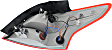 2014 Ford Focus - Driver Side, Inner And Outer Halogen Tail Light, With bulb(s), Mounts on Trunk Lid and Body, OE Replacement