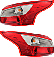 Driver and Passenger Side, Outer Halogen Tail Light, With bulb(s), OE Replacement