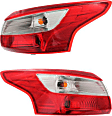 Driver and Passenger Side, Outer Halogen Tail Light, With bulb(s), OE Replacement, CAPA Certified