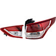 Passenger Side, Inner and Outer Halogen Tail Light, With bulb(s), OE Replacement