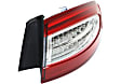 Passenger Side, Inner and Outer Tail Lights, with Bulb, Halogen, Mounts on Luggage Lid, Mounts on Body