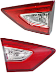 Driver and Passenger Side Tail Lights, with Bulbs, Halogen, Mounts on Luggage Lid, CAPA Certified