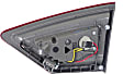 Driver Side, Inner and Outer Tail Lights, with Bulb, Halogen, Mounts on Body and Luggage Lid