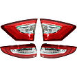 Driver and Passenger Side, Inner and Outer Halogen Tail Light, With bulb(s), OE Replacement,, CAPA Certified